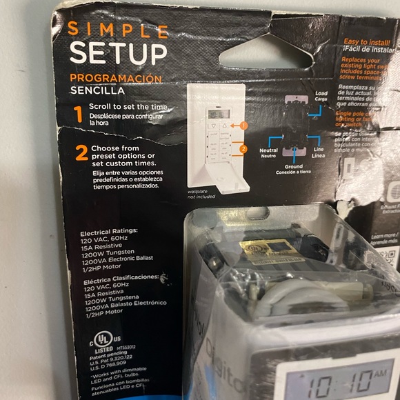 ☘️5 for $40☘️Jasco myTouch Smart In-Wall Digital Simple Set Timer NIB - Picture 8 of 12